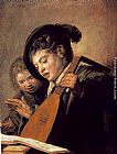 Frans Hals Wall Art - Two Boys Singing